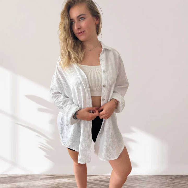Levoire | Chemise Surdimensionnée Boutonnée Pour - Femmes - Coupe Ample
