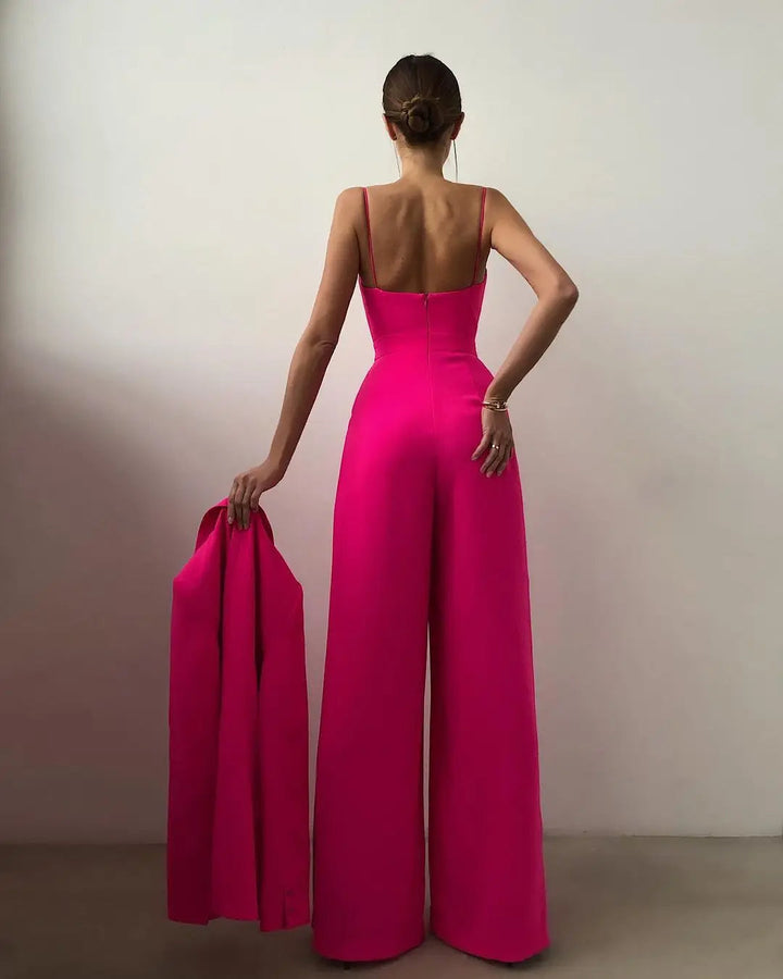 Levoire | Combinaison Sans Bretelles À Taille Haute Et Pantalons Larges Pour Femmes