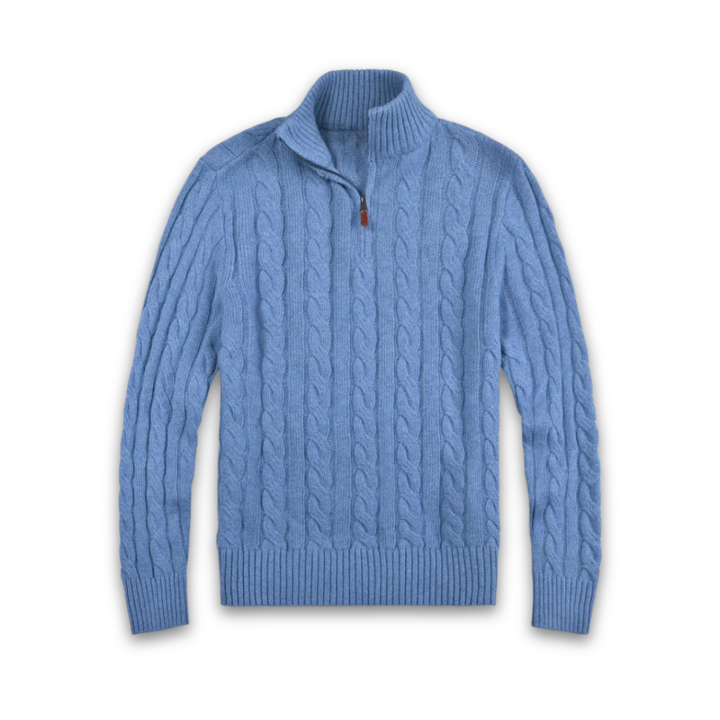 Levoire | Pull Homme Motif Rétro Bleu