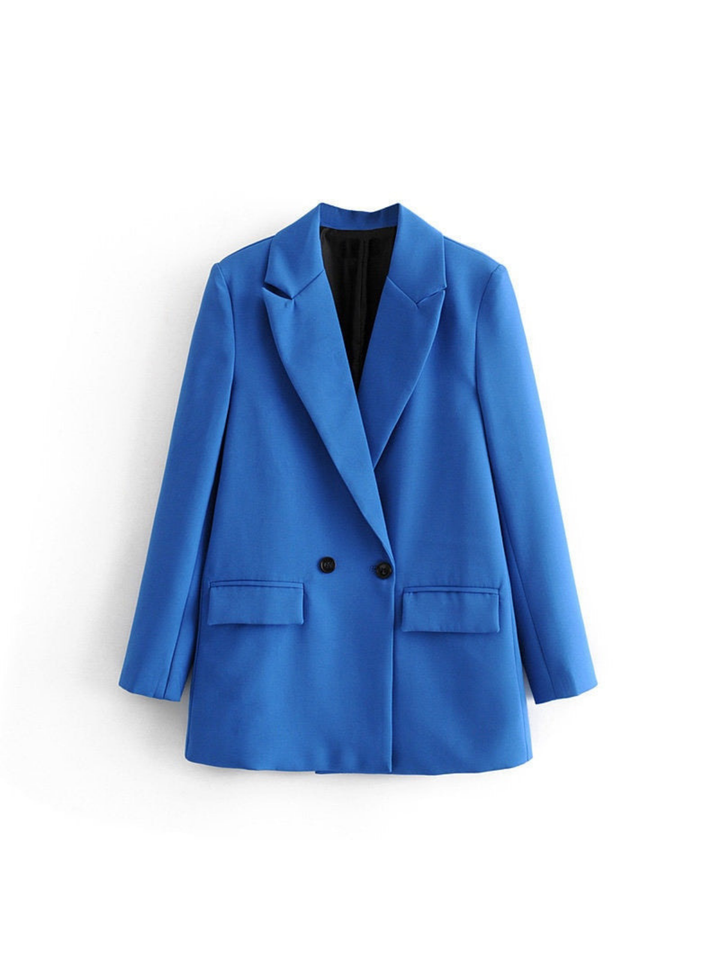 Levoire | Blazer Élégant À Double Boutonnage Bleu