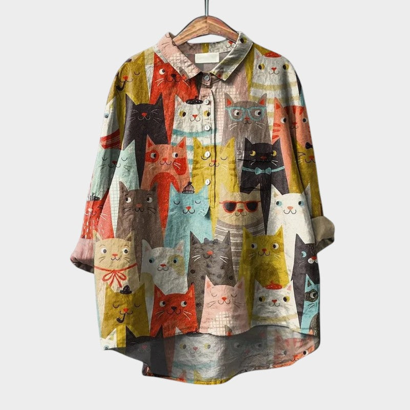 Levoire | Chemise Décontractée Avec Col Rond Braun