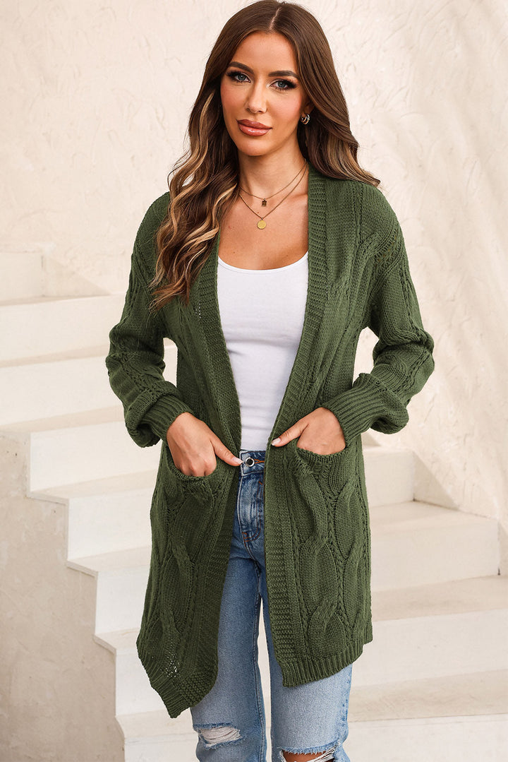 Levoire | Cardigan En Tricot À Motifs Ouverts Vert