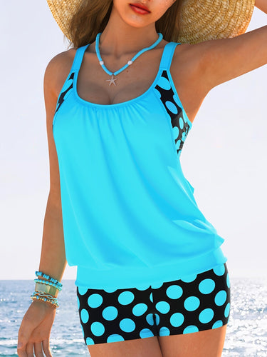 Levoire | Haut De Tankini À Pois Avec Top Flottant Pour Femmes