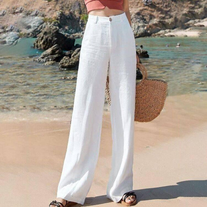 Levoire | Pantalon Taille Haute Confortable Pour Toutes Les Occasions Blanc