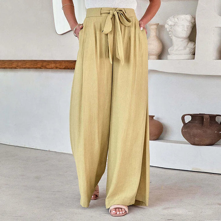 Levoire | Pantalons D'Été Élégants Et Légers Pour Femmes Avec Une Coupe Large Khaki