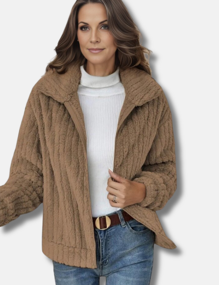 Levoire | Veste Élégante Chaude Avec Polaire Pour Femmes Brun foncé