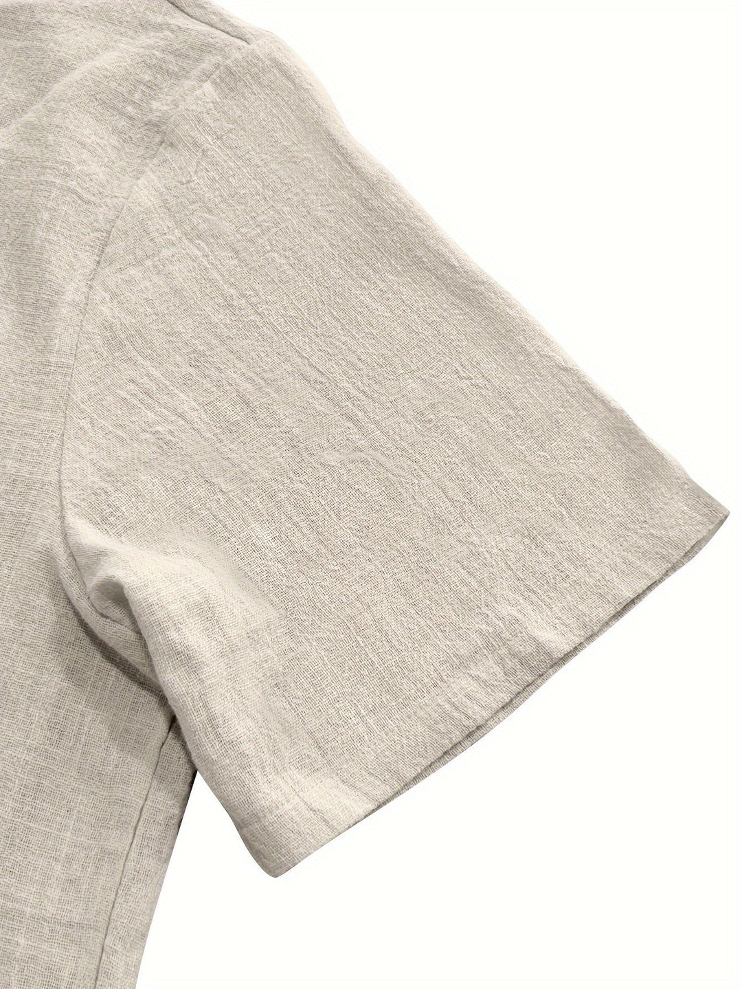 Levoire | T-Shirt Uni Hommes Col Henley Profond