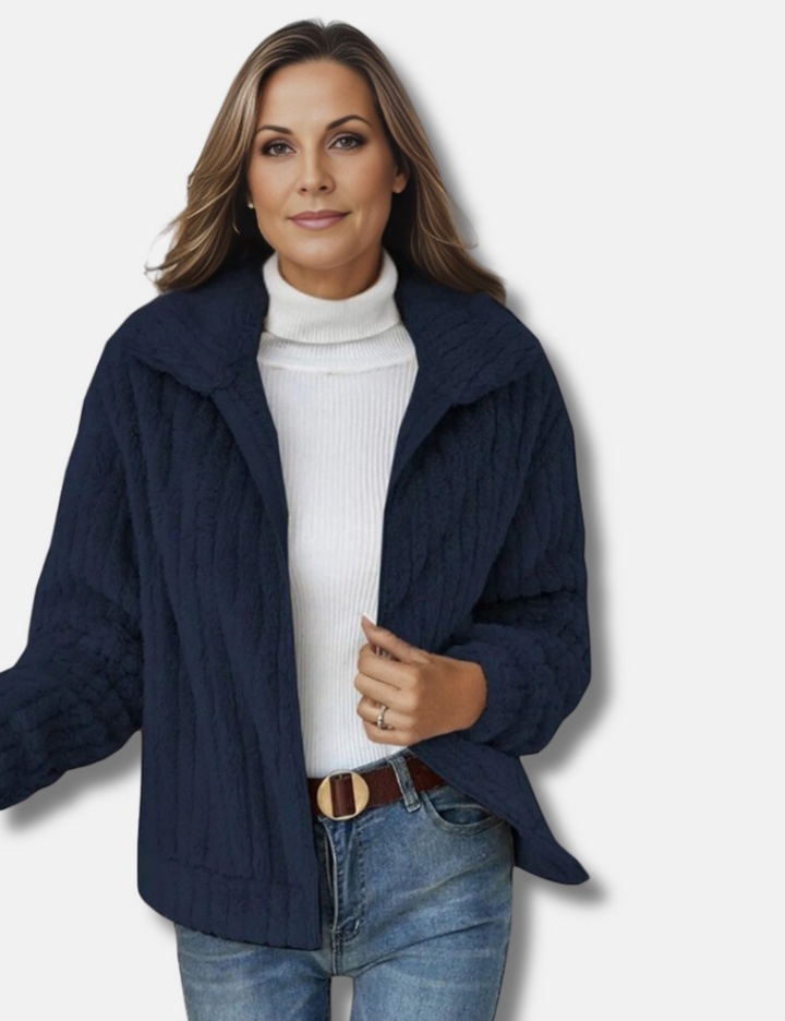 Levoire | Veste Élégante Chaude Avec Polaire Pour Femmes Bleu foncé