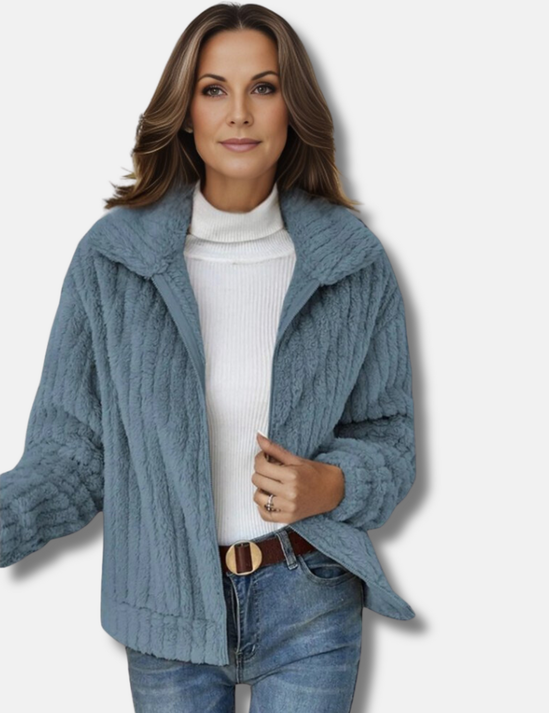 Levoire | Veste Élégante Chaude Avec Polaire Pour Femmes Bleu