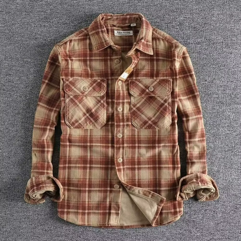 Levoire | Chemise à carreaux en flanelle Rot