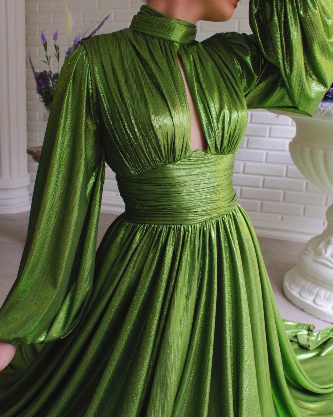 Levoire | Robe longue unie élégante Vert
