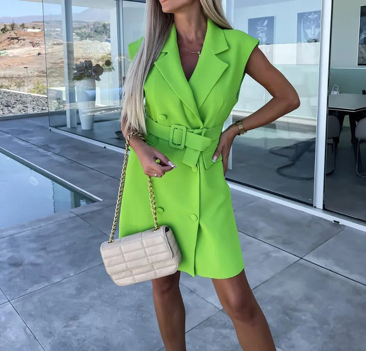 Levoire | Robe Blazer Formelle Elegant Et Style Femmes Vert