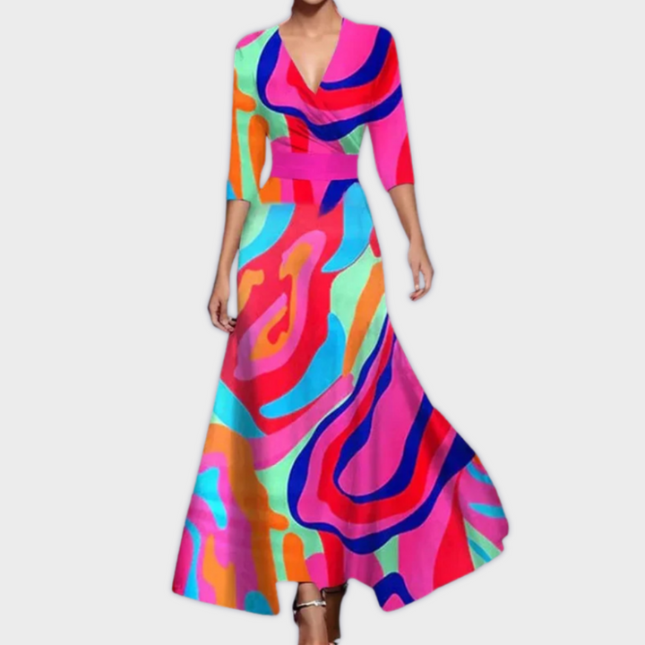 Levoire | Robe Maxi Premium Faite À La Main Multicolore