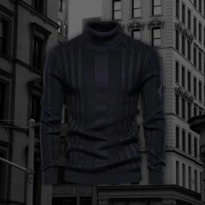 Levoire | Pull À Col Roulé Premium Luxe Pour Hommes Noir