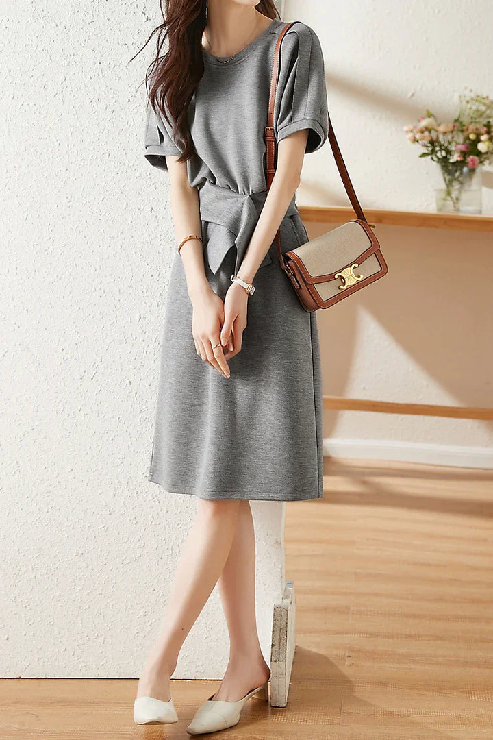 Levoire | T-shirt extensible et jupe longue extensible Gris