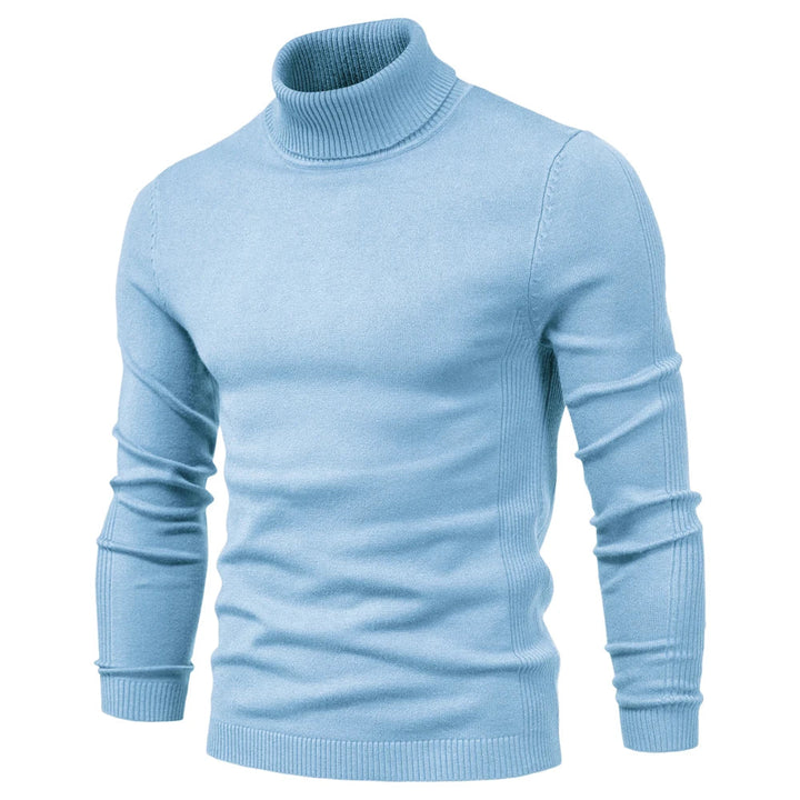 Levoire | Pull À Col Roulé Décontracté Pour Hommes Bleu clair