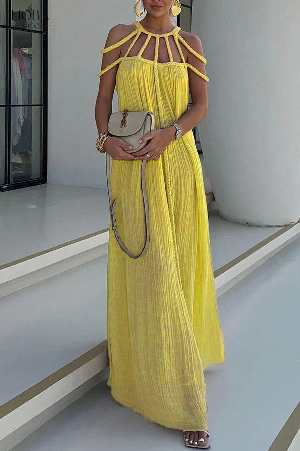 Levoire | Robe De Soirée Décontractée Jaune Taille unique