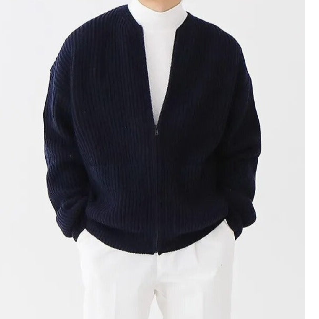 Levoire | Veste en tricot pour hommes avec fermeture éclair