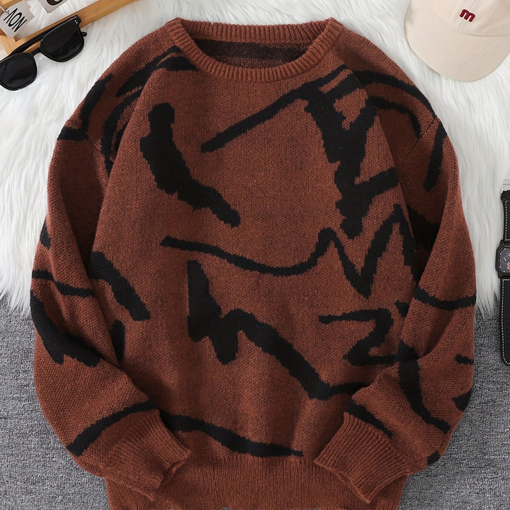 Levoire | Pull Homme Stylé Avec Impression Graffiti