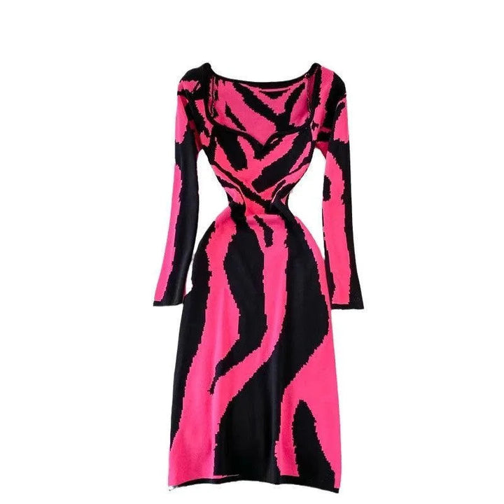 Levoire | Robe avec col carré en tricot