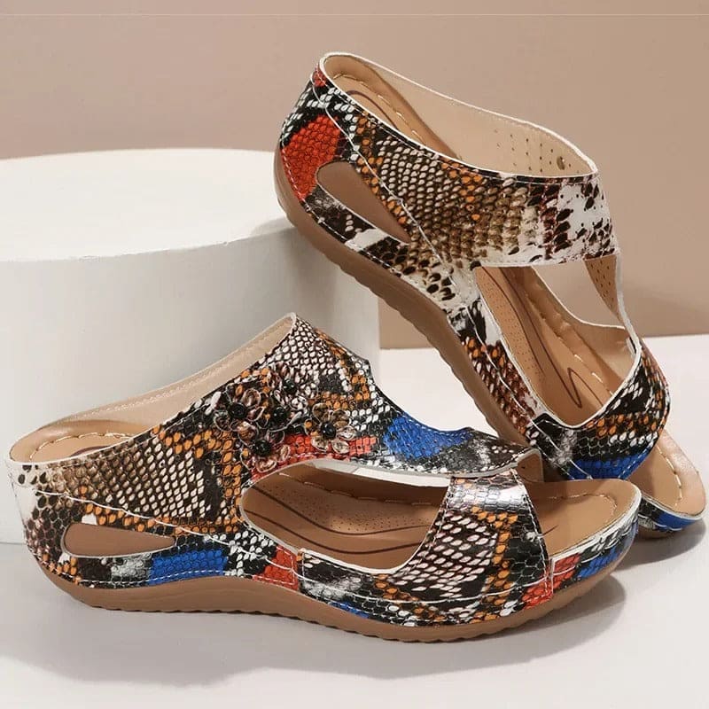 Levoire | Femmes Talons Compensés Avec Design Floral