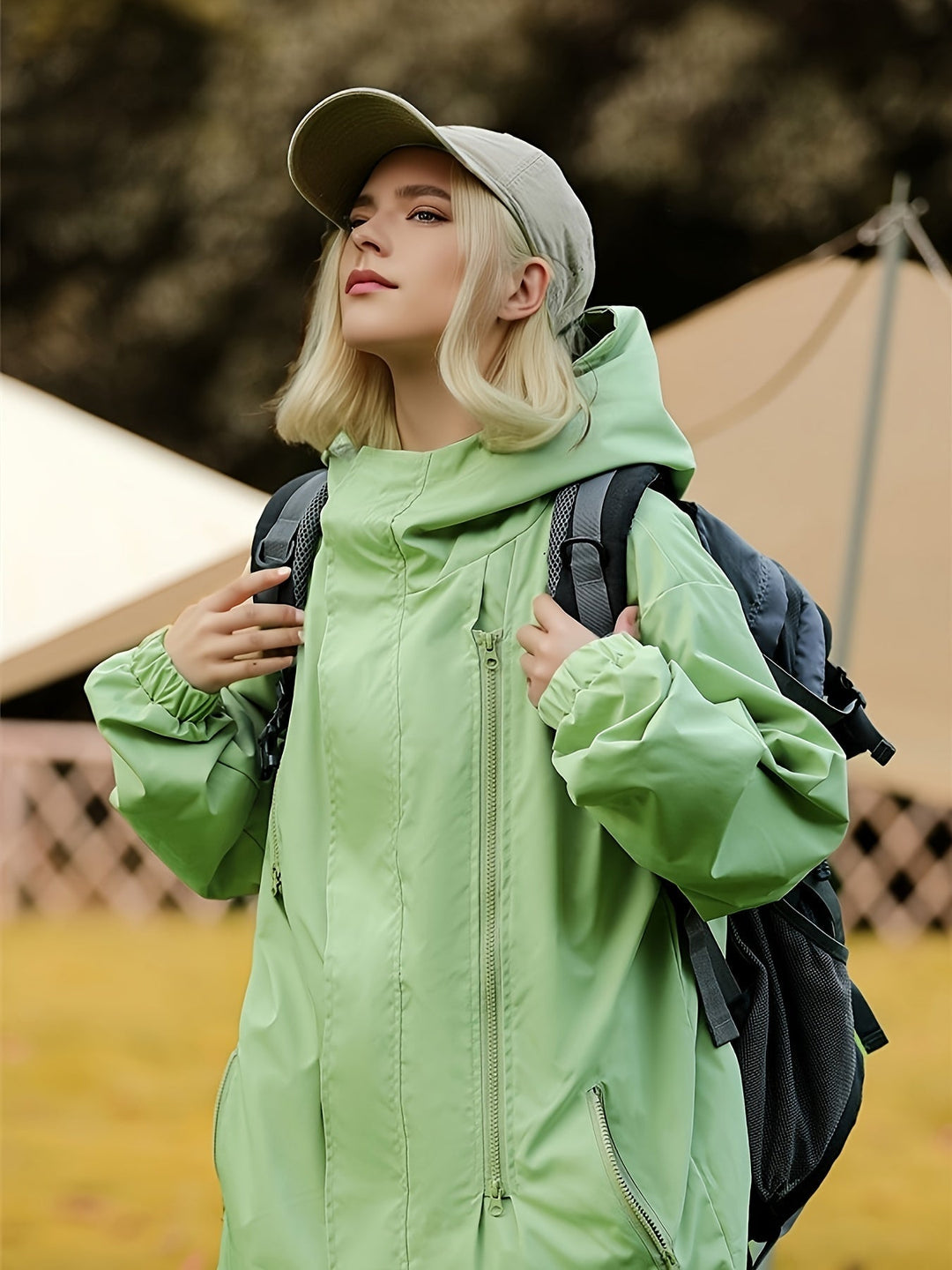 Levoire | Équipements De Plein Air Pour Femmes Avec Sweat À Capuche Jaune Vert