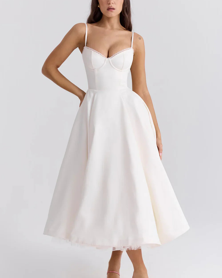Levoire | Robe d'été aérienne avec détail de corsage Blanc