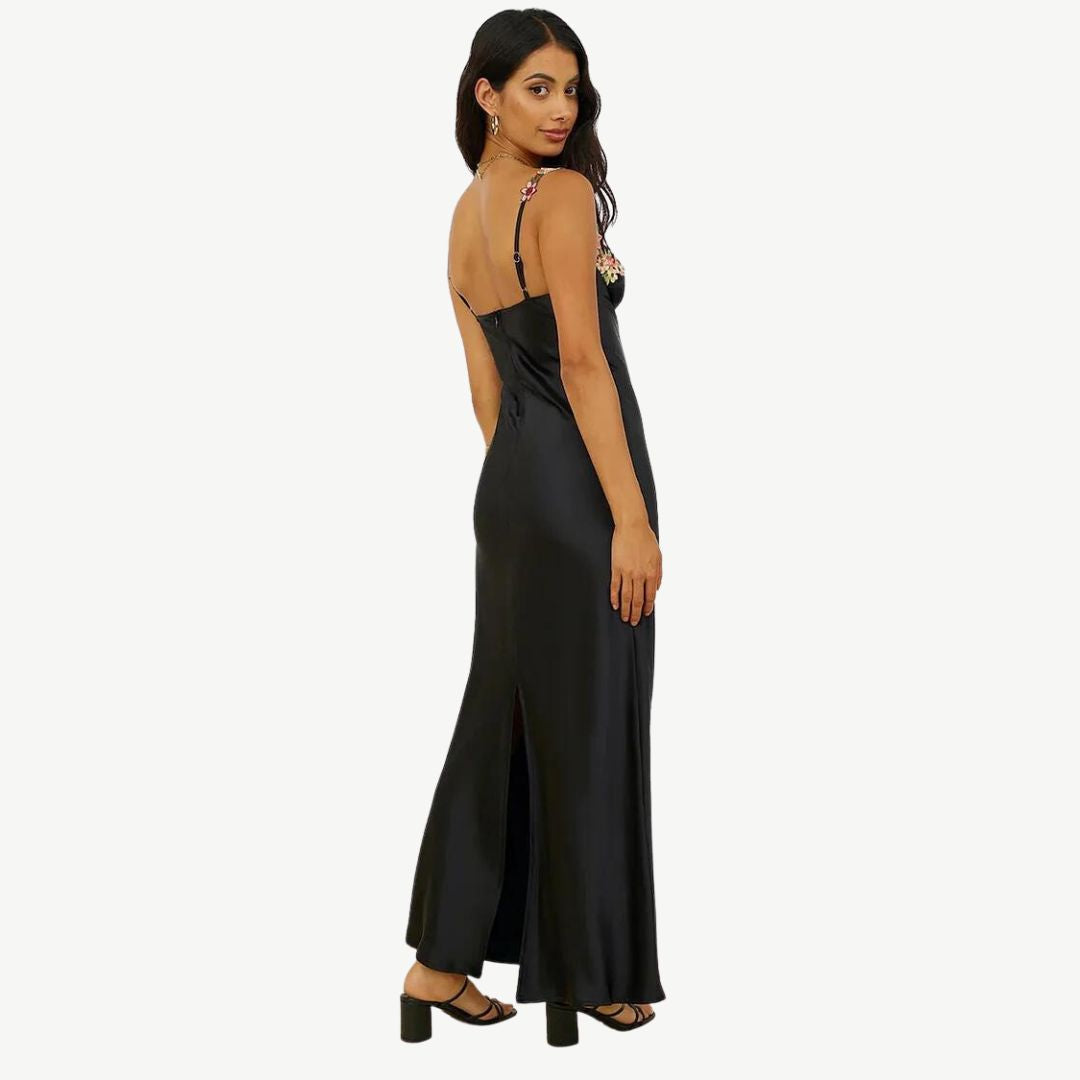 Levoire | Robe maxi satin florale