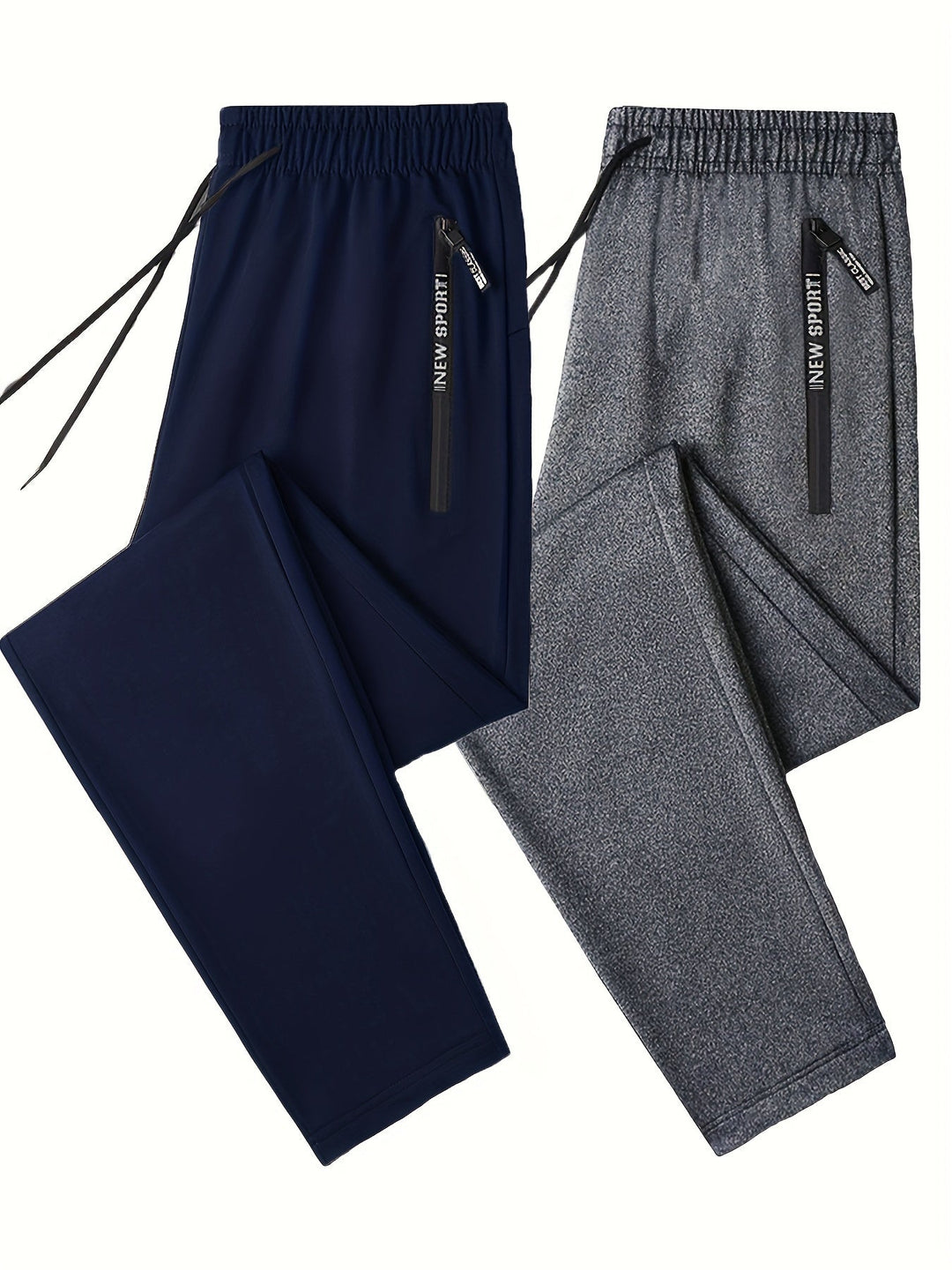 Levoire | Série De Pantalons De Jogging Bicolores Avec Des Bords Côtelés Maritime and Gray