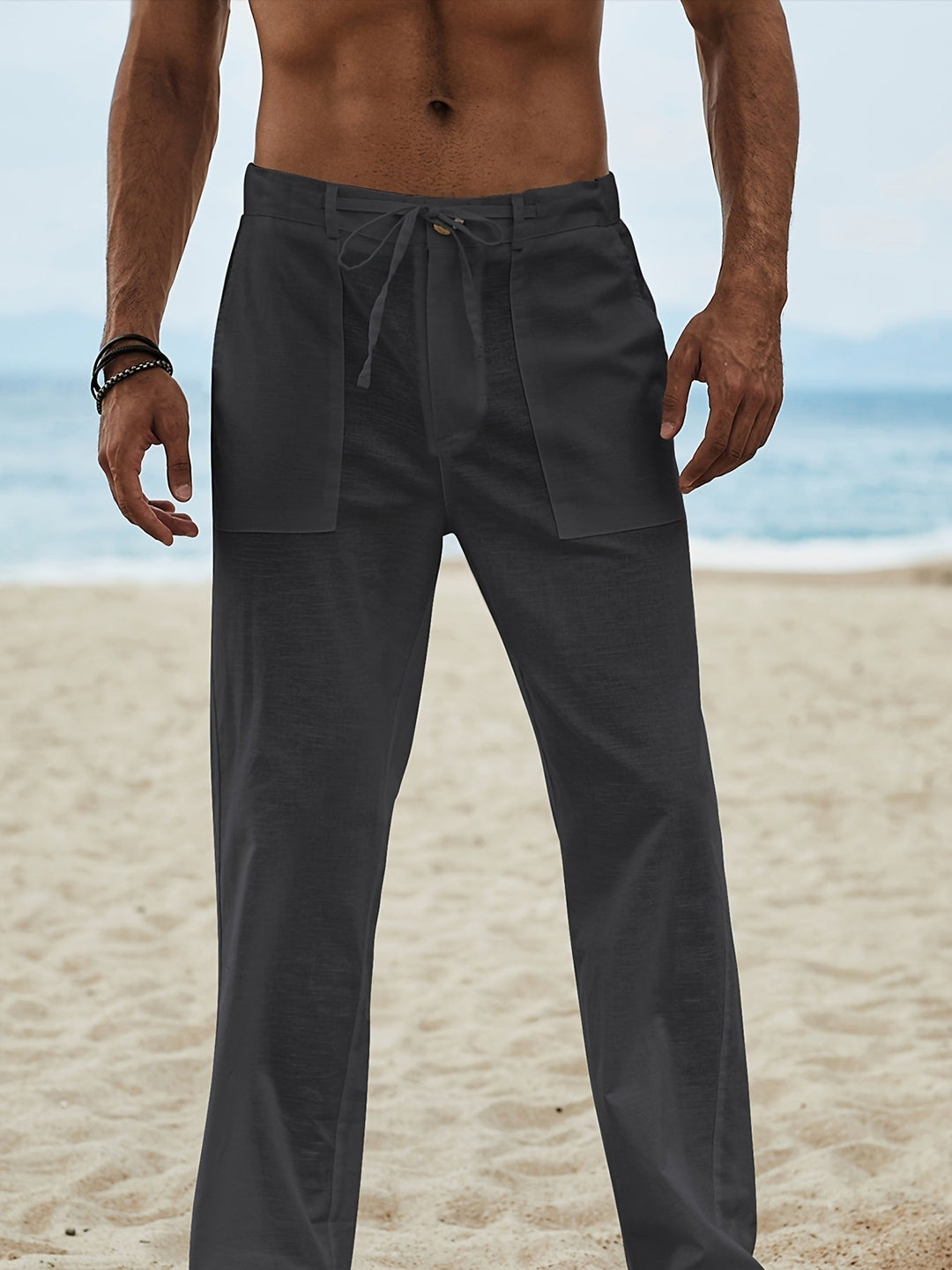 Levoire | Pantalons Cargo Doux En Mélange De Coton Et Lin
