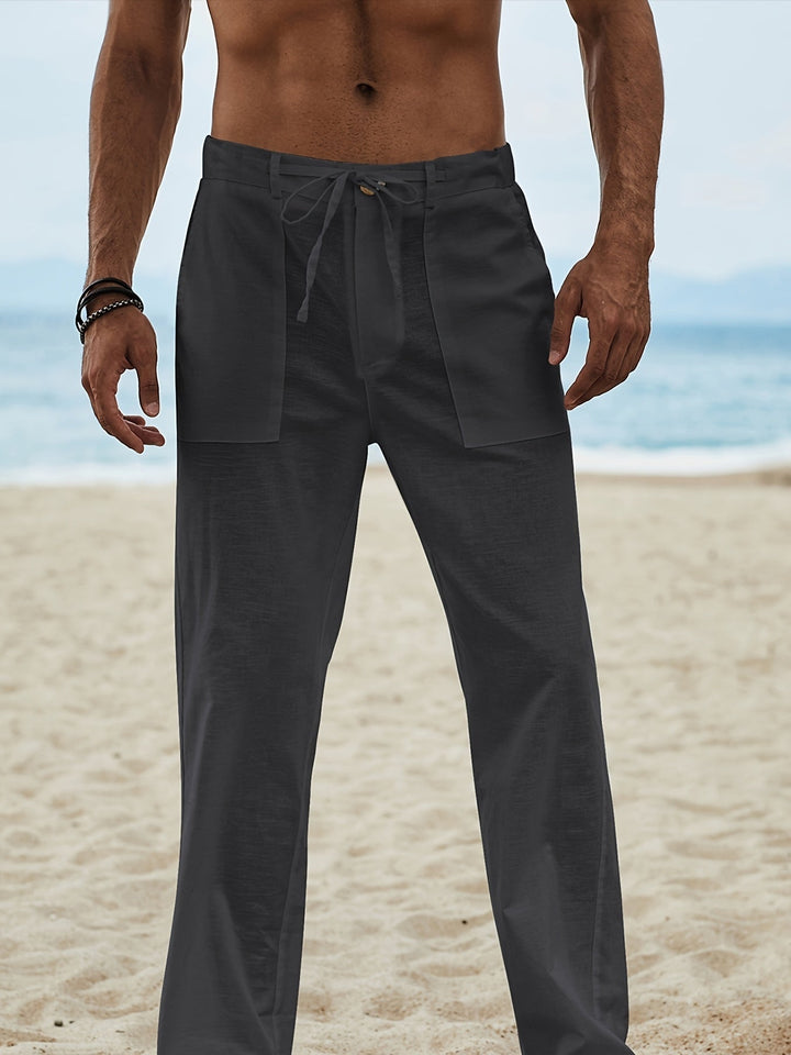 Levoire | Pantalons Cargo Doux En Mélange De Coton Et Lin