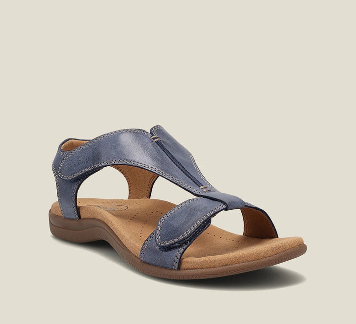 Levoire | Casual Luxe Sandales En Cuir Bleu