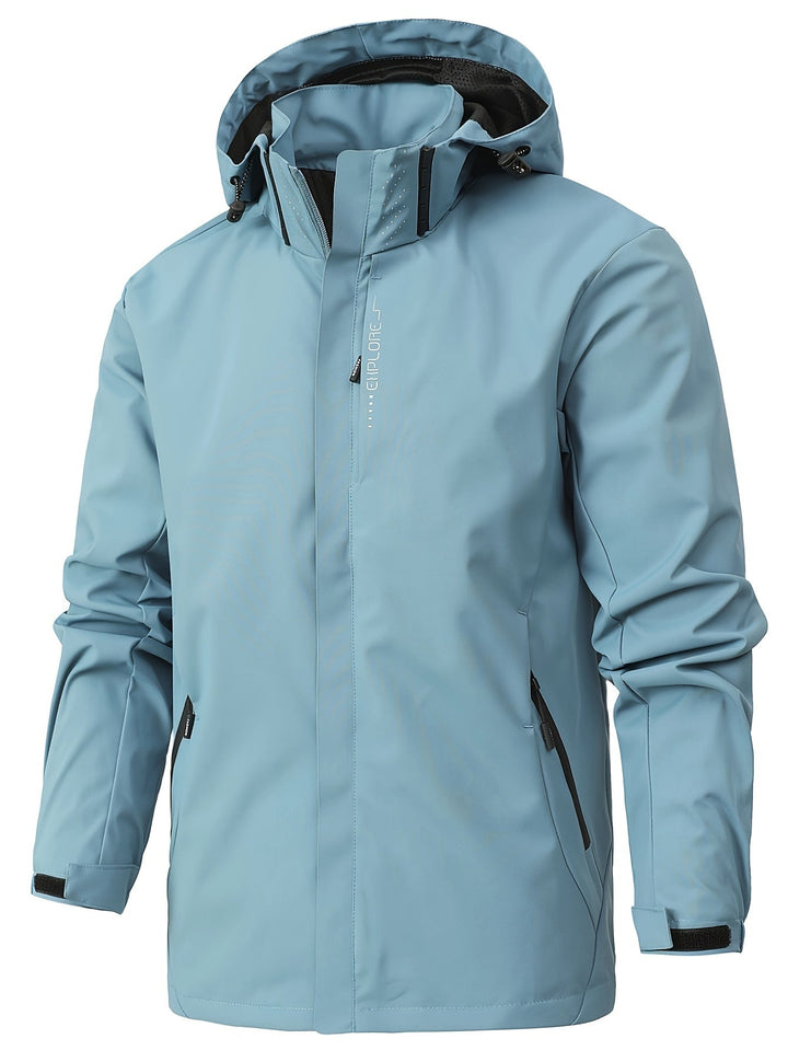 Levoire | Veste à capuche coupe-vent à manches longues avec poches Bleu
