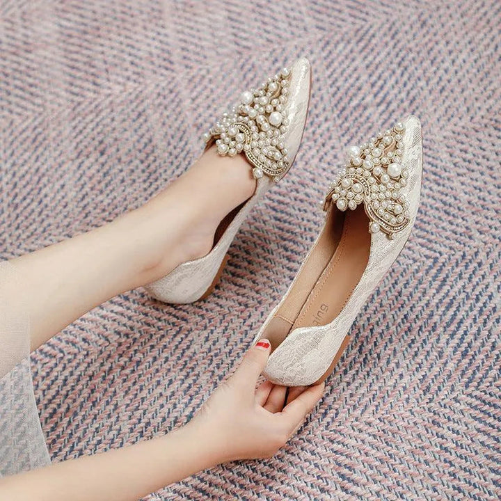 Levoire | Élégante ballerine avec des perles