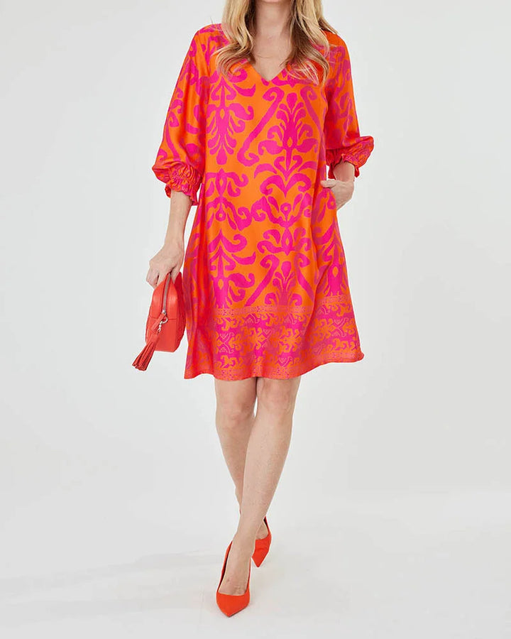 Levoire | Robe Ample Avec Décolleté En V Et Impression