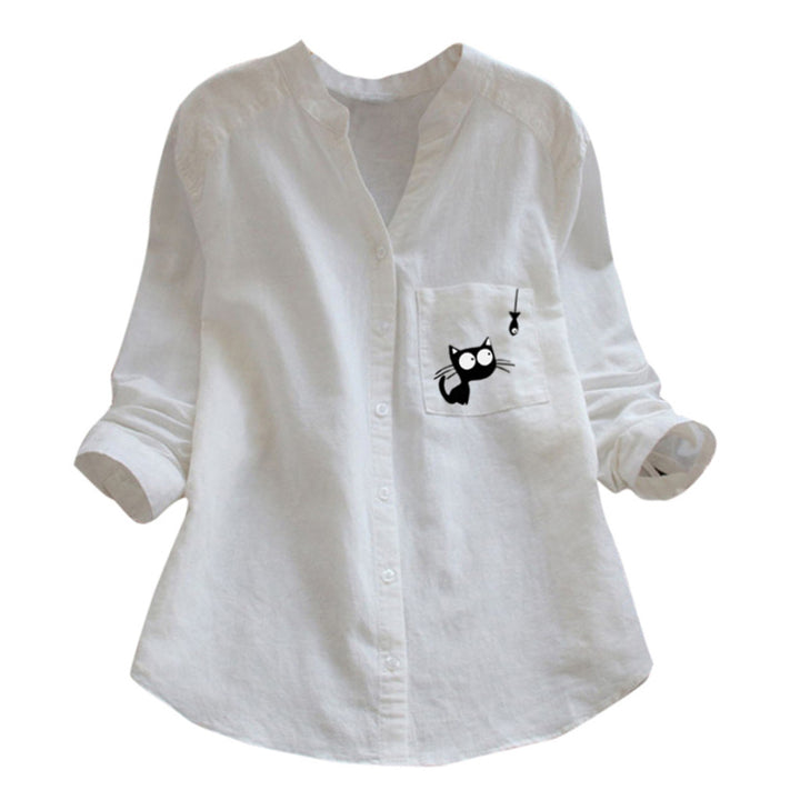 Blouse pour femmes avec motif de chat mignon Levoire