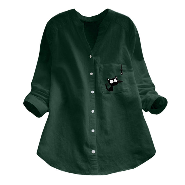 Blouse pour femmes avec motif de chat mignon Levoire