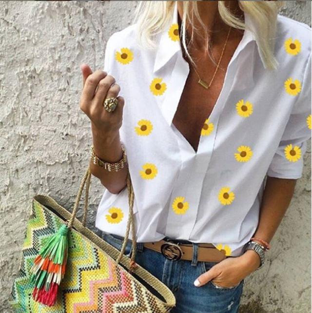 Blouse moderne pour femmes avec motif floral Levoire