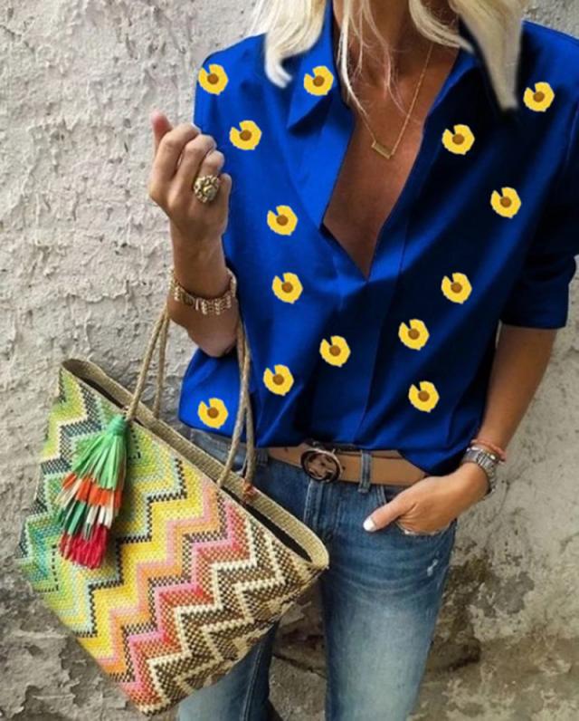 Blouse moderne pour femmes avec motif floral Levoire