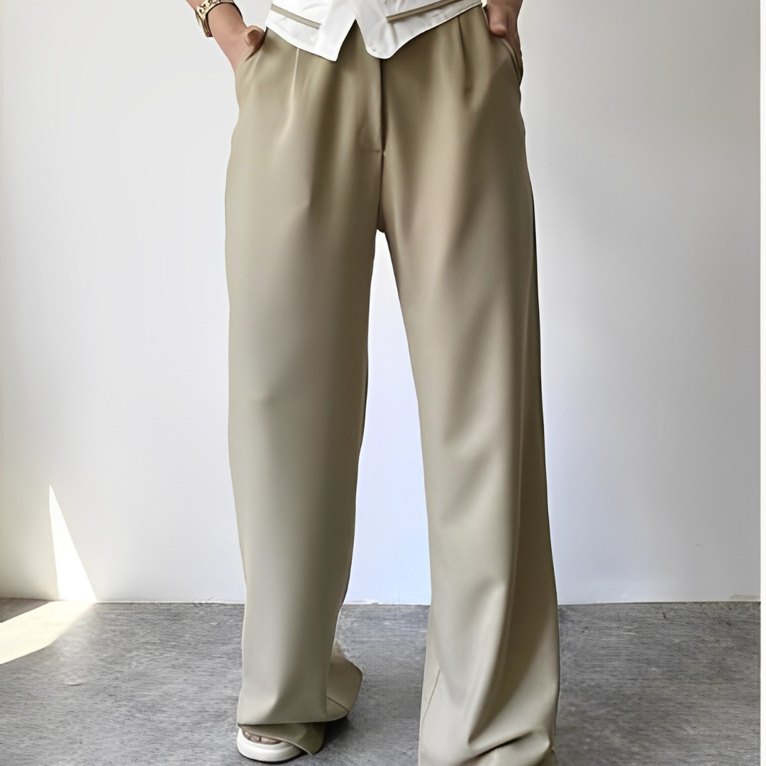 Levoire | Pantalon À Rabat Pour Femmes Khaki