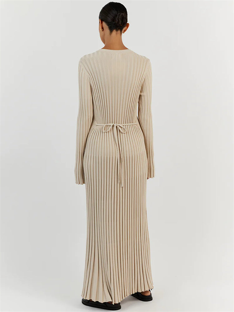 Levoire | Robe Maxi Côtelée Avec Coupe Ajustée
