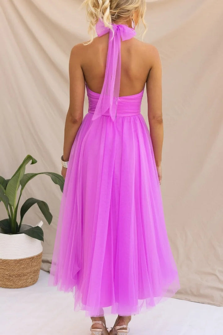 Levoire | Robe Midi En Tulle À Dos Nu