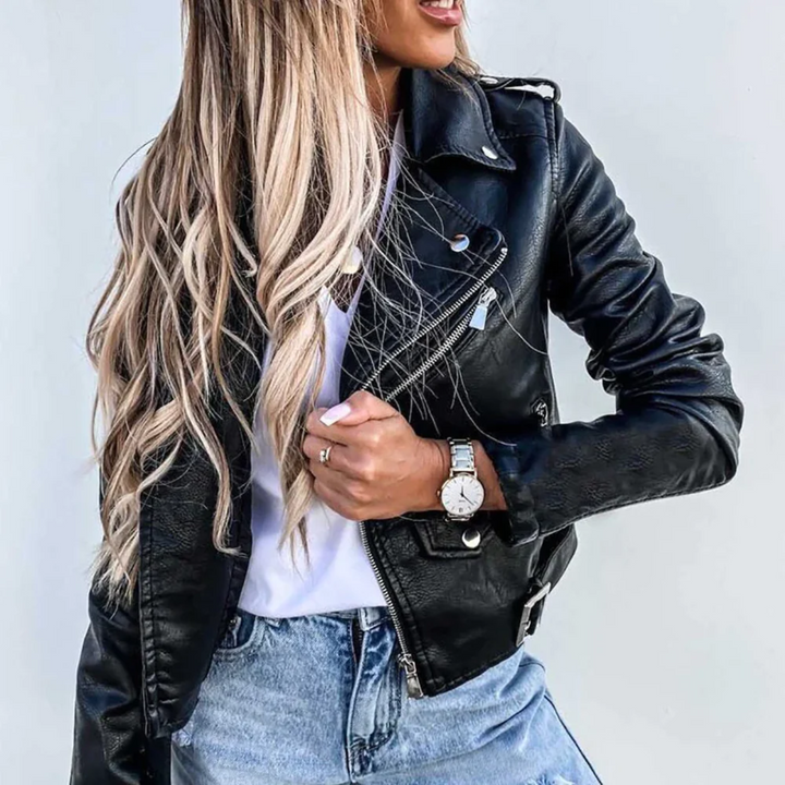 Levoire | Veste En Cuir De Motard Pour Femme