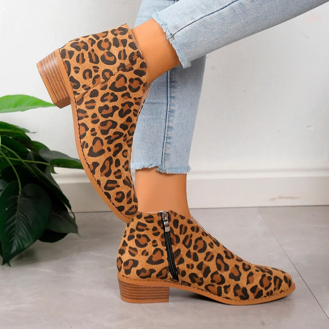 Levoire | Bottes en nubuck élégantes pour femmes Leopardi