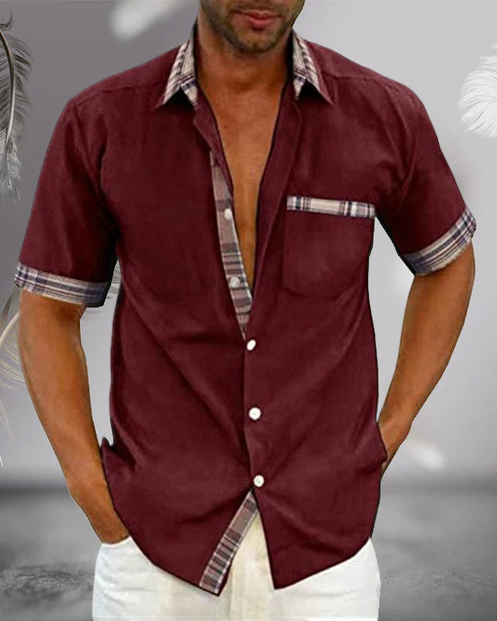 Levoire | Chemise Casual Ademend Elegant Homme Rouge