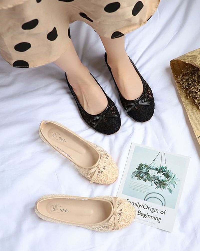 Levoire | Chaussures À Semelle Plate, Bout Rond Et Mesh