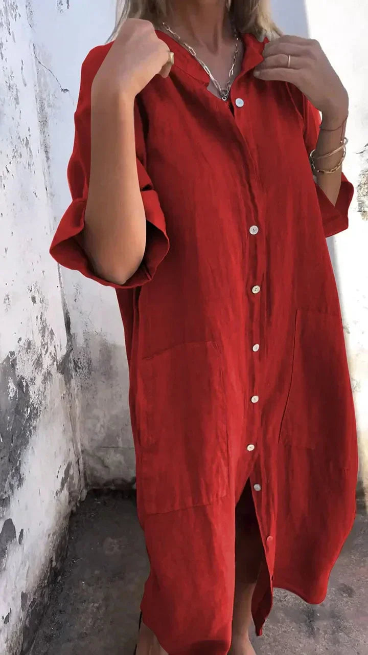 Levoire | Décontractée et élégante chemise d'hiver Rouge
