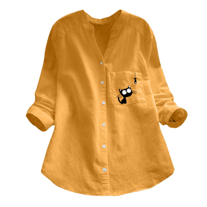 Blouse pour femmes avec motif de chat mignon Levoire
