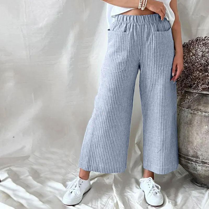Levoire | Pantalon De Loisirs Rayé Bleu