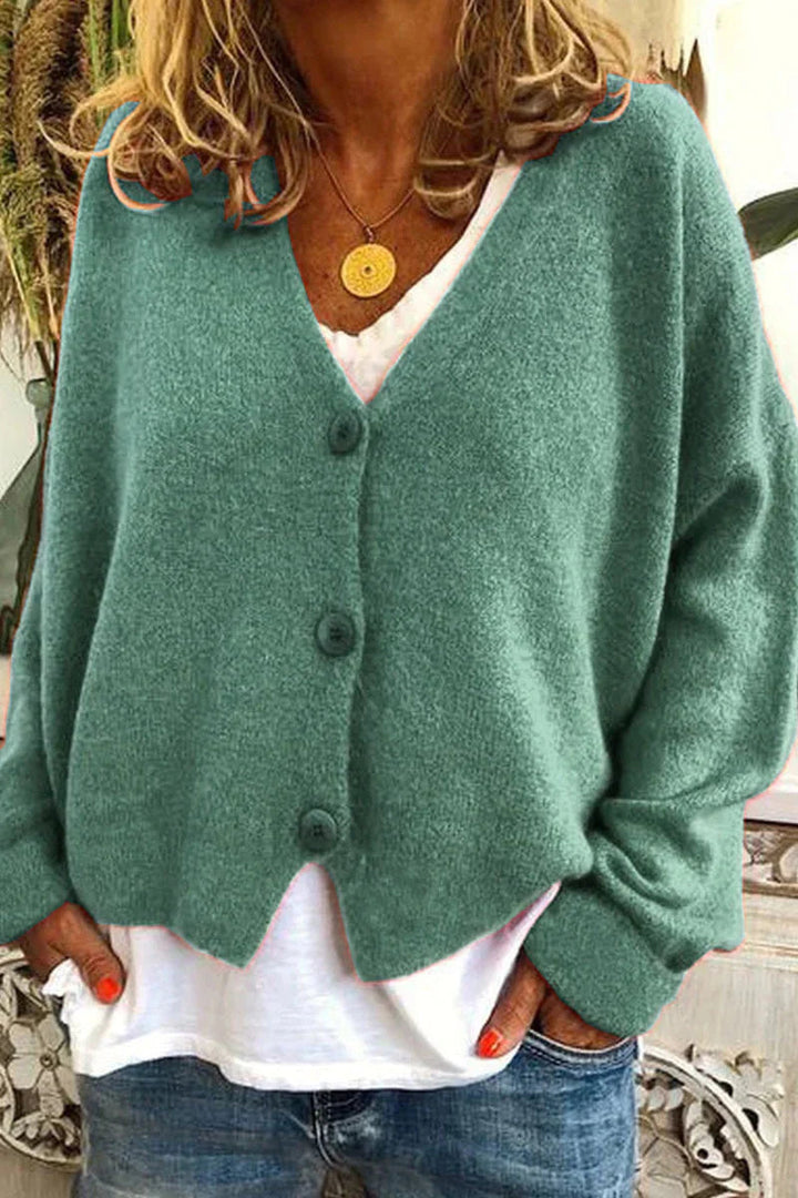 Levoire | Pull À Col V À Manches Longues En Tricot Vert